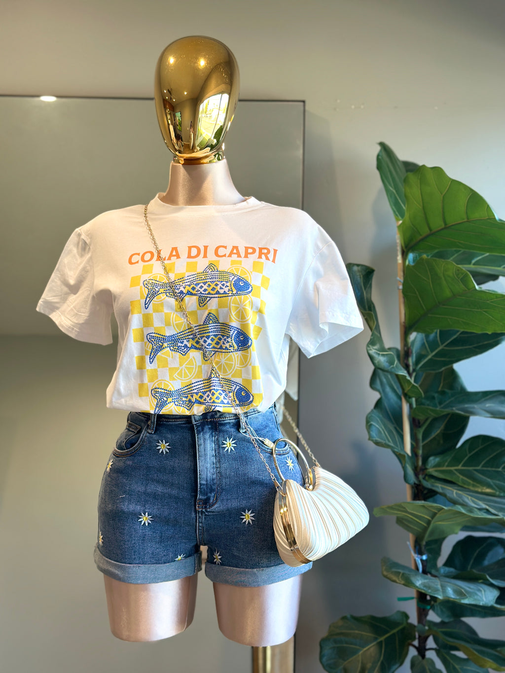 TOP003- fish Summer T-shirt Cristal