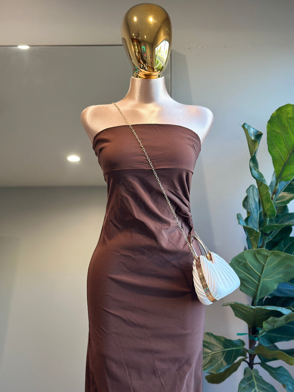 DR005- Strapless elegant dress / Stretch