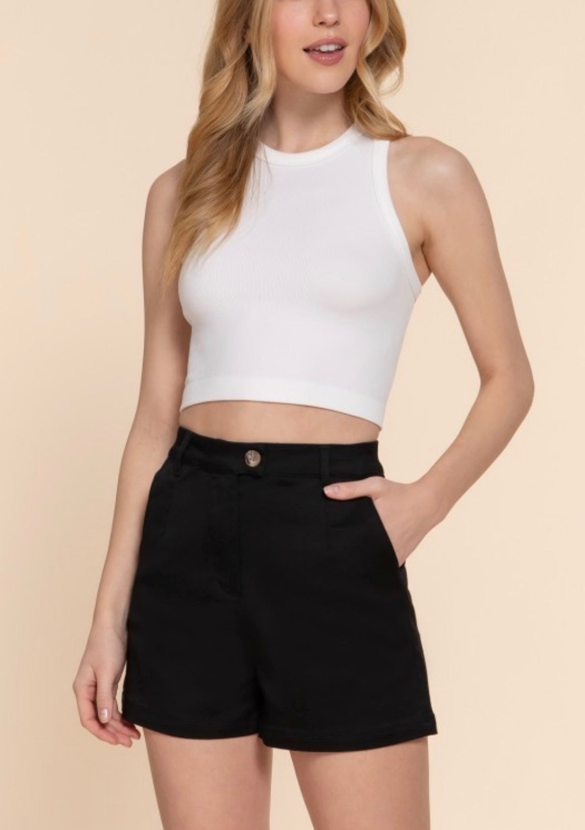 High waist Stretch Short