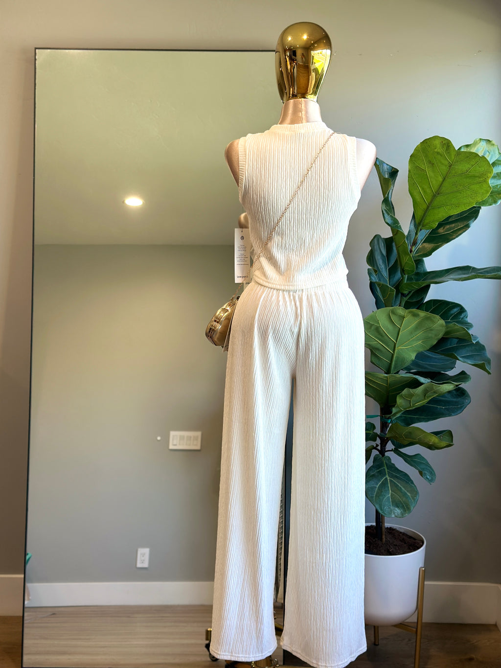 SET005 - Fashion outfit 2pcs Top & Pants wide leg