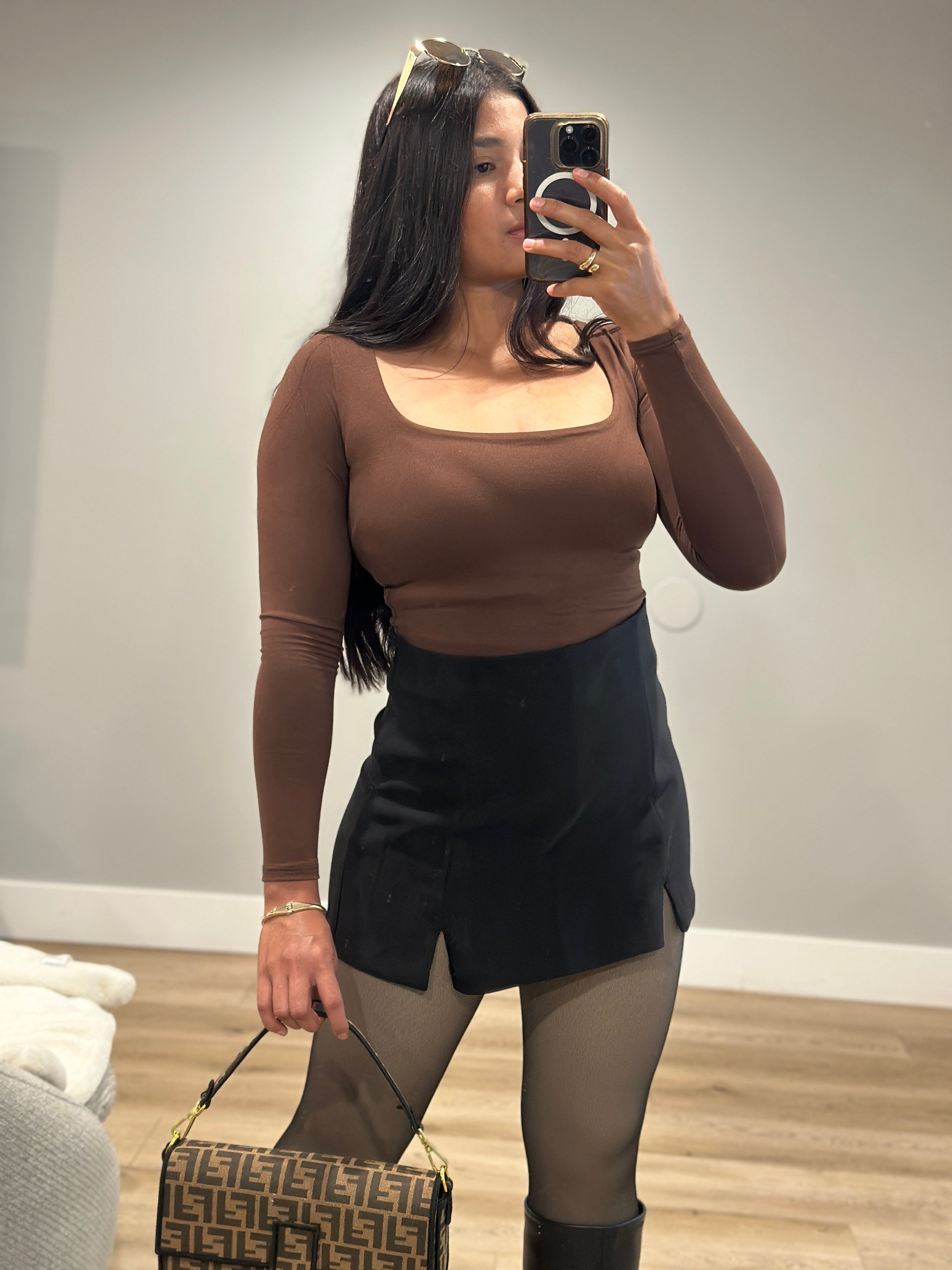 Double slit skort