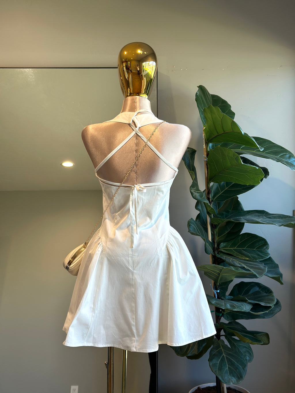 DR002- White Princess mini dress