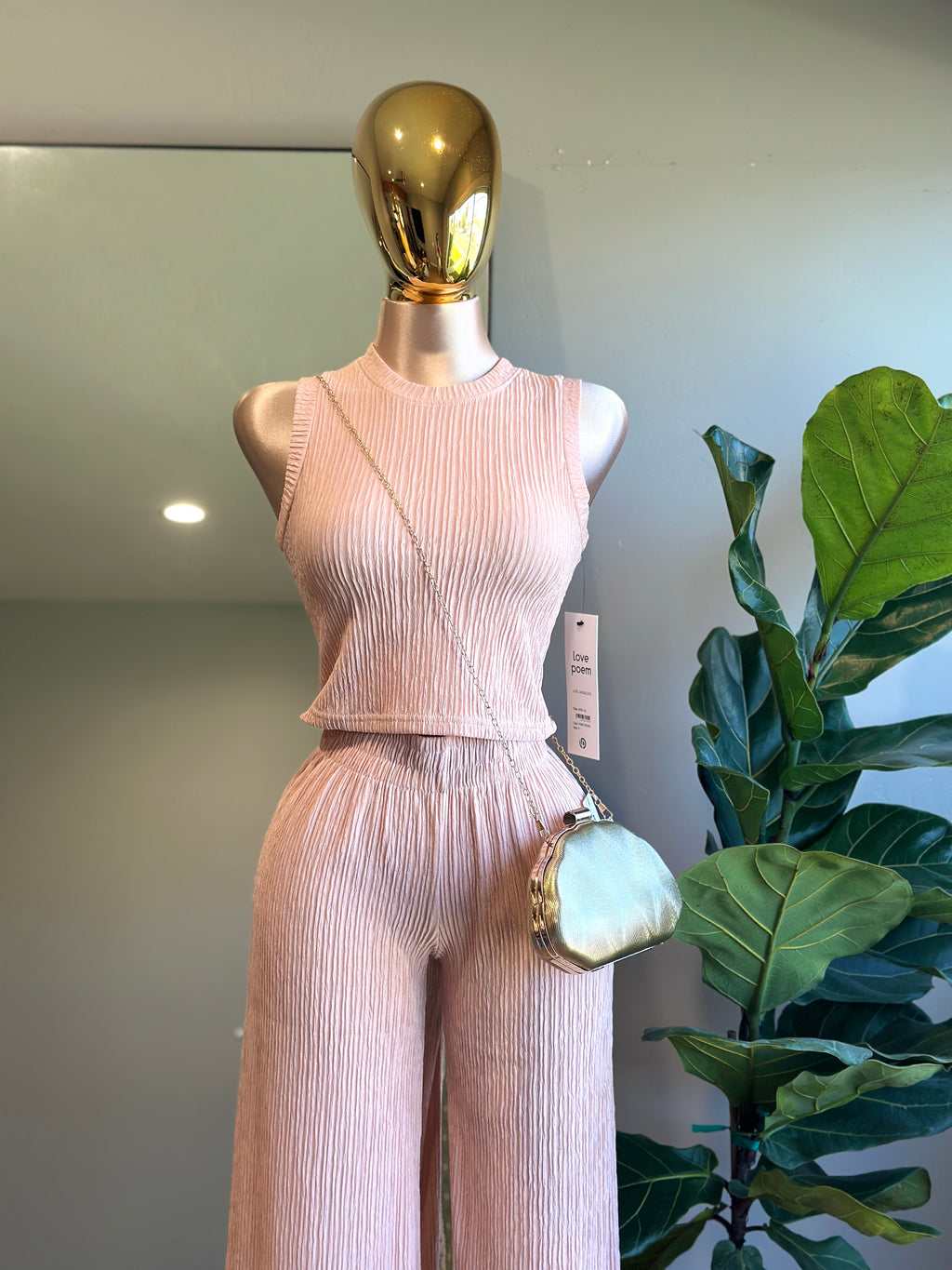 SET005 - Fashion outfit 2pcs Top & Pants wide leg
