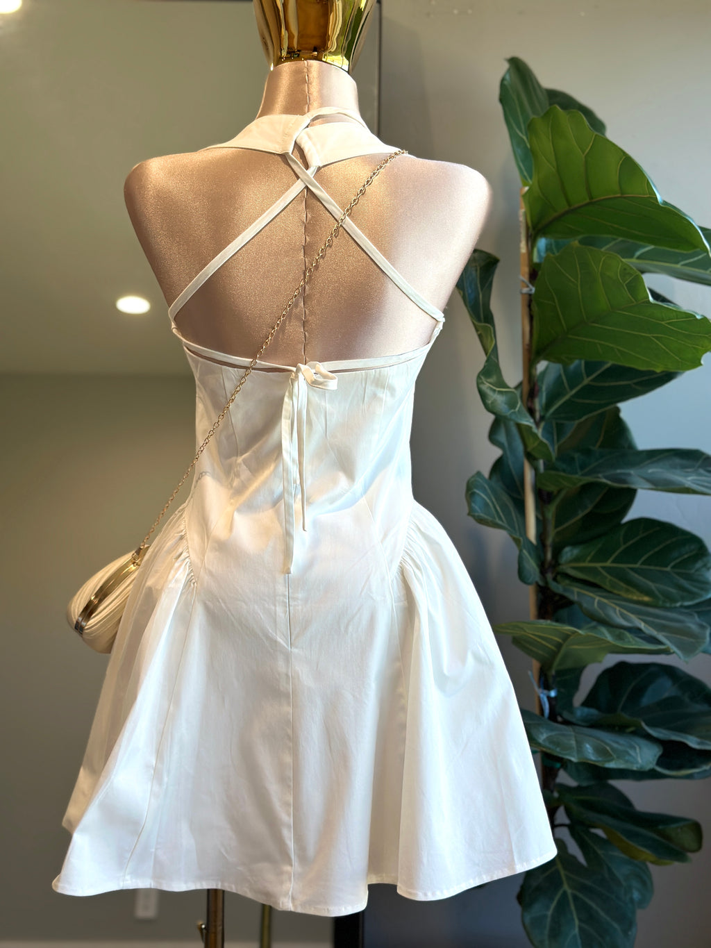 DR002- White Princess mini dress