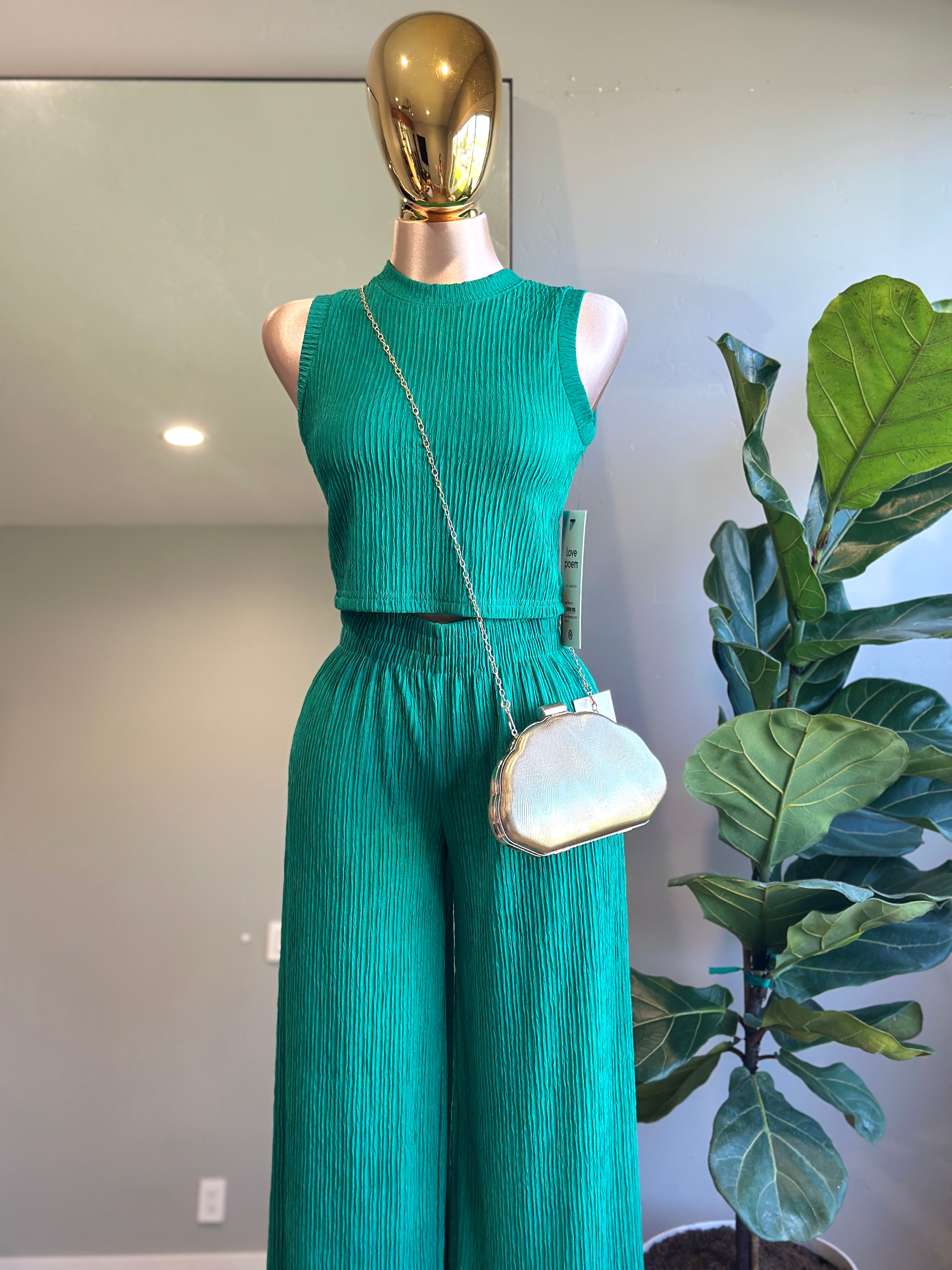 SET005 - Fashion outfit 2pcs Top & Pants wide leg
