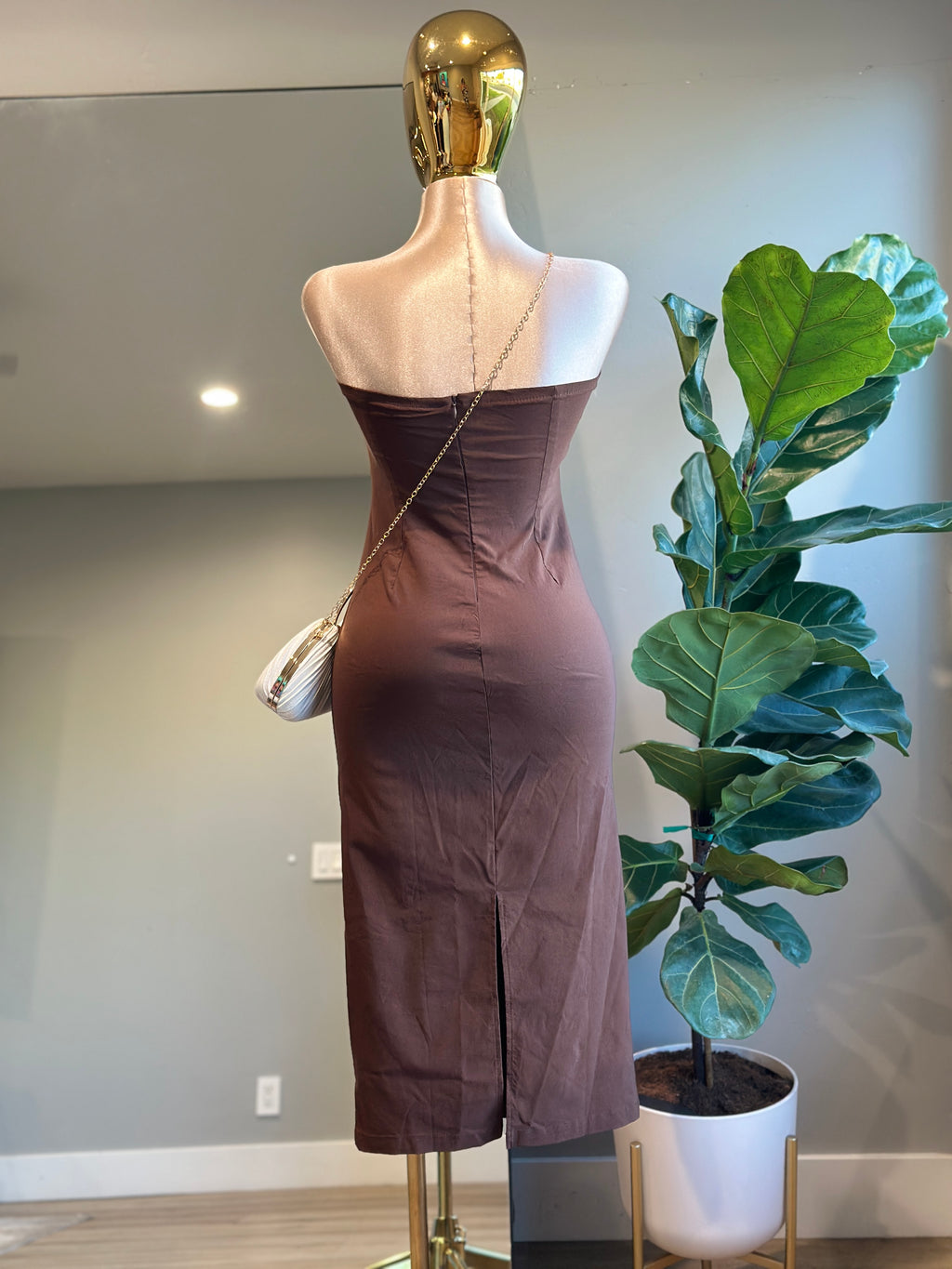 DR005- Strapless elegant dress / Stretch
