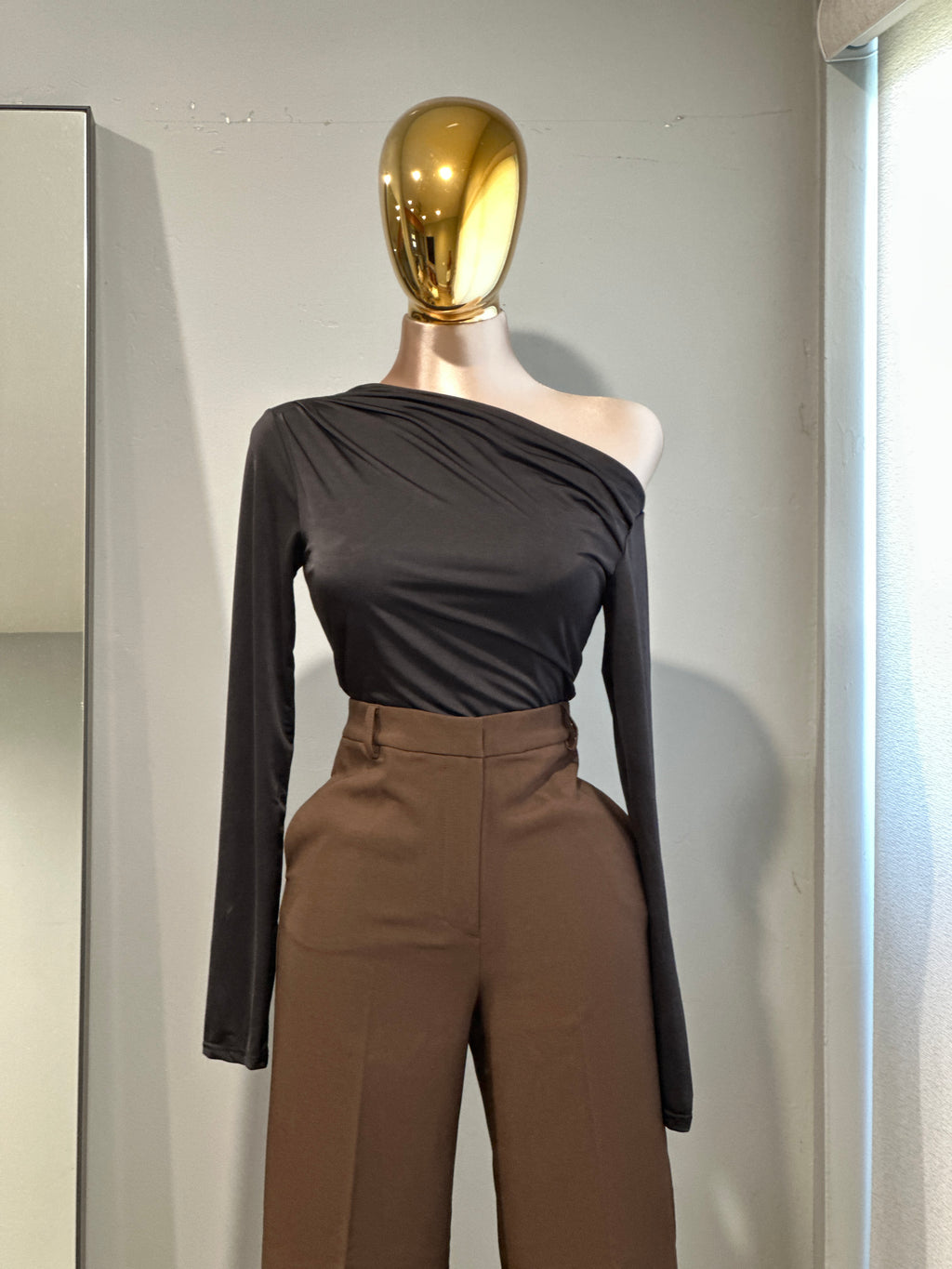 Top Double Layered Asymmetrical Long Sleeve