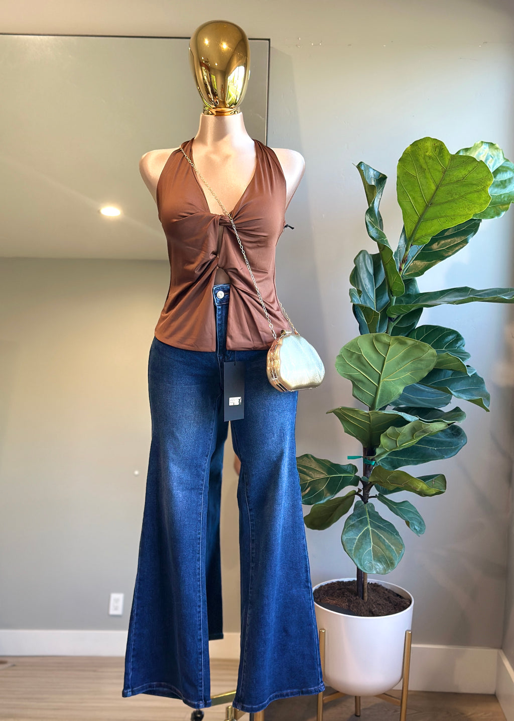 TOP006- Halter Fashion Top Stretch