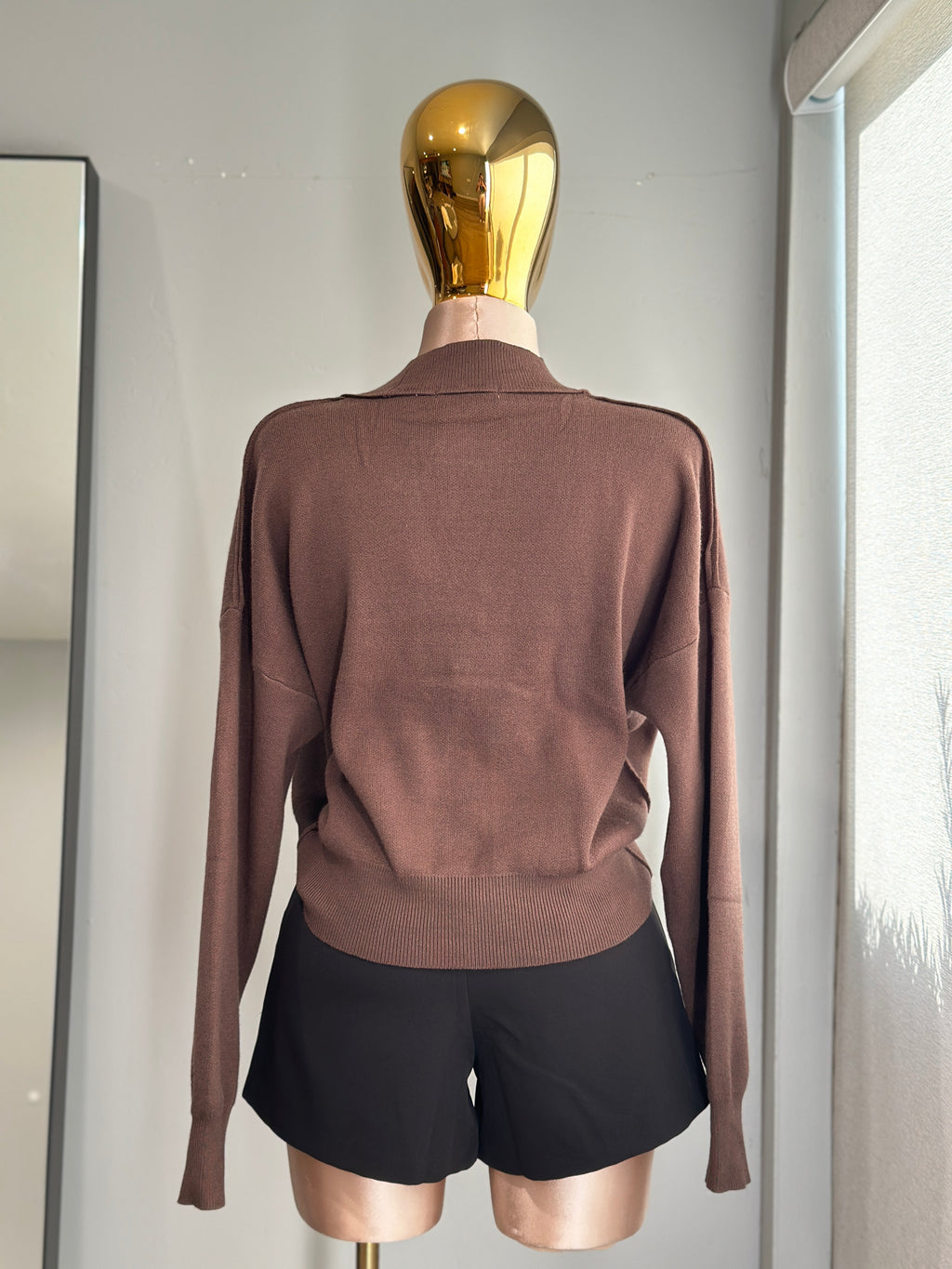 V-Neck Cardigan w/ Golden Buttons