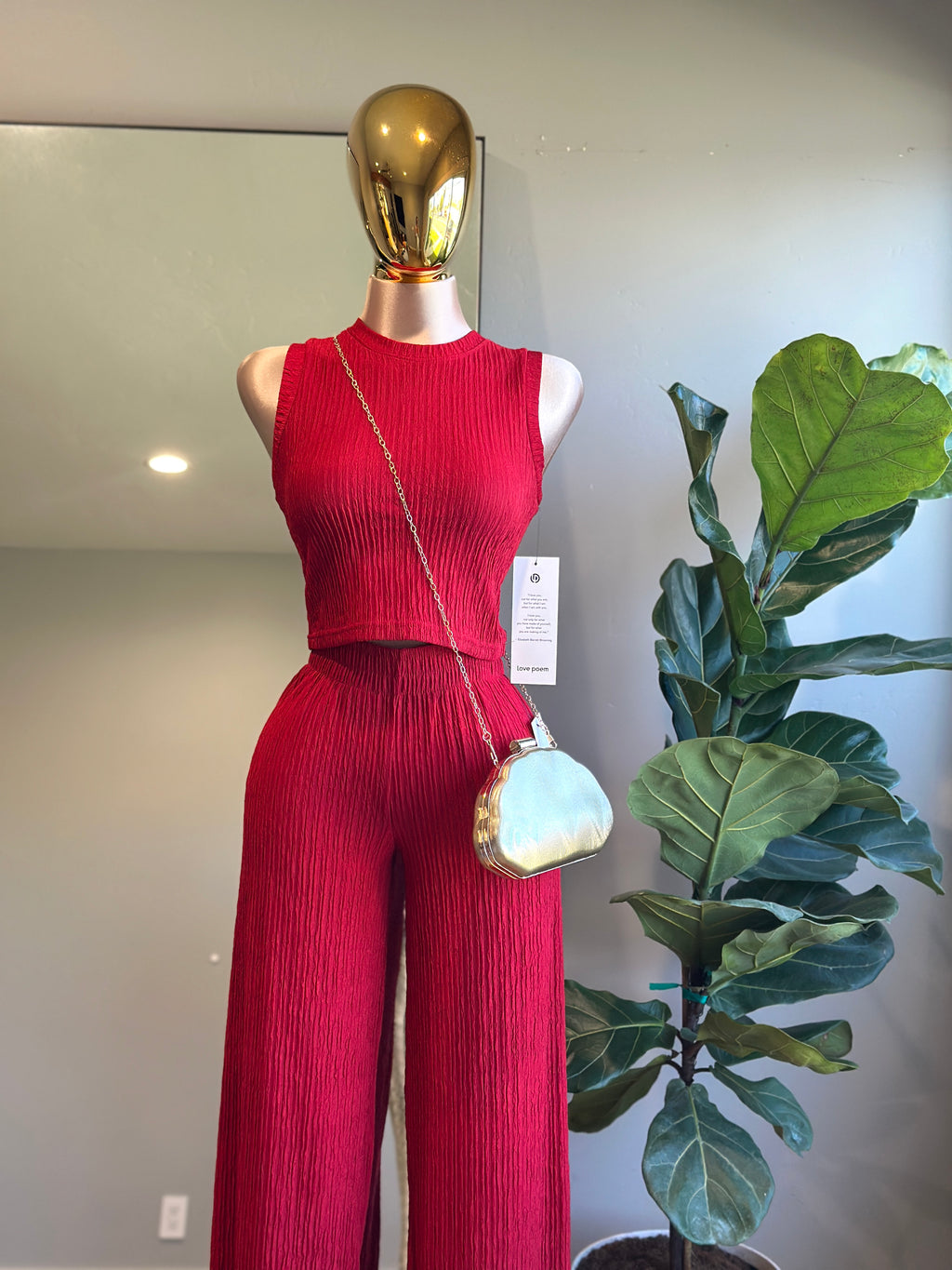 SET005 - Fashion outfit 2pcs Top & Pants wide leg