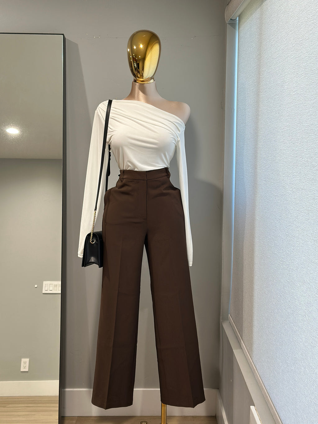 Top Double Layered Asymmetrical Long Sleeve