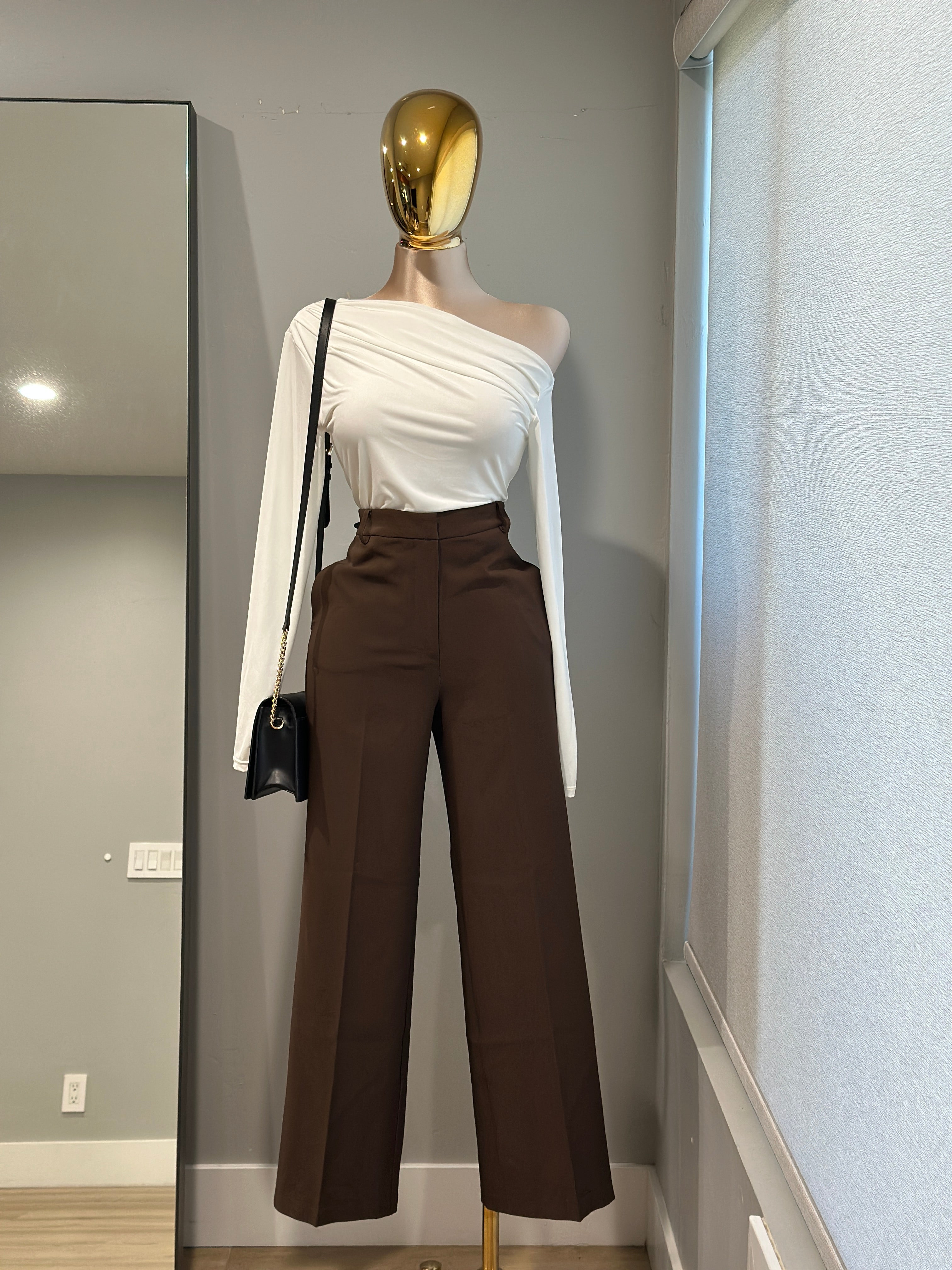 Top Double Layered Asymmetrical Long Sleeve