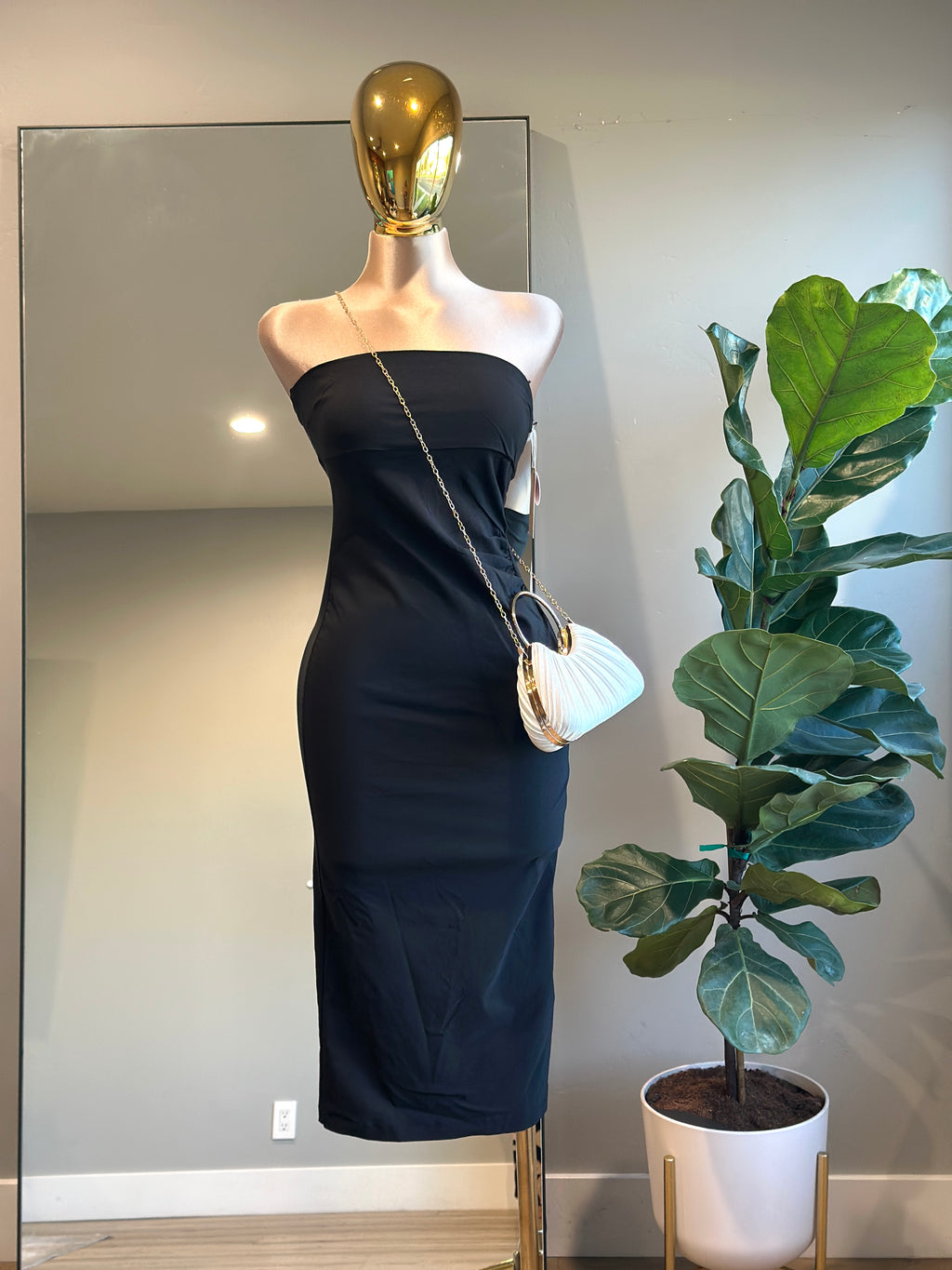 DR005- Strapless elegant dress / Stretch