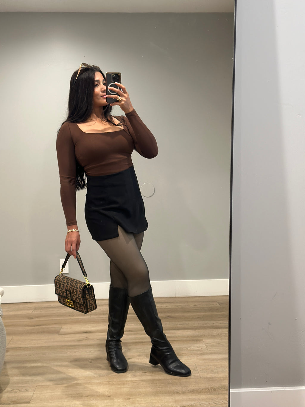 Double slit skort