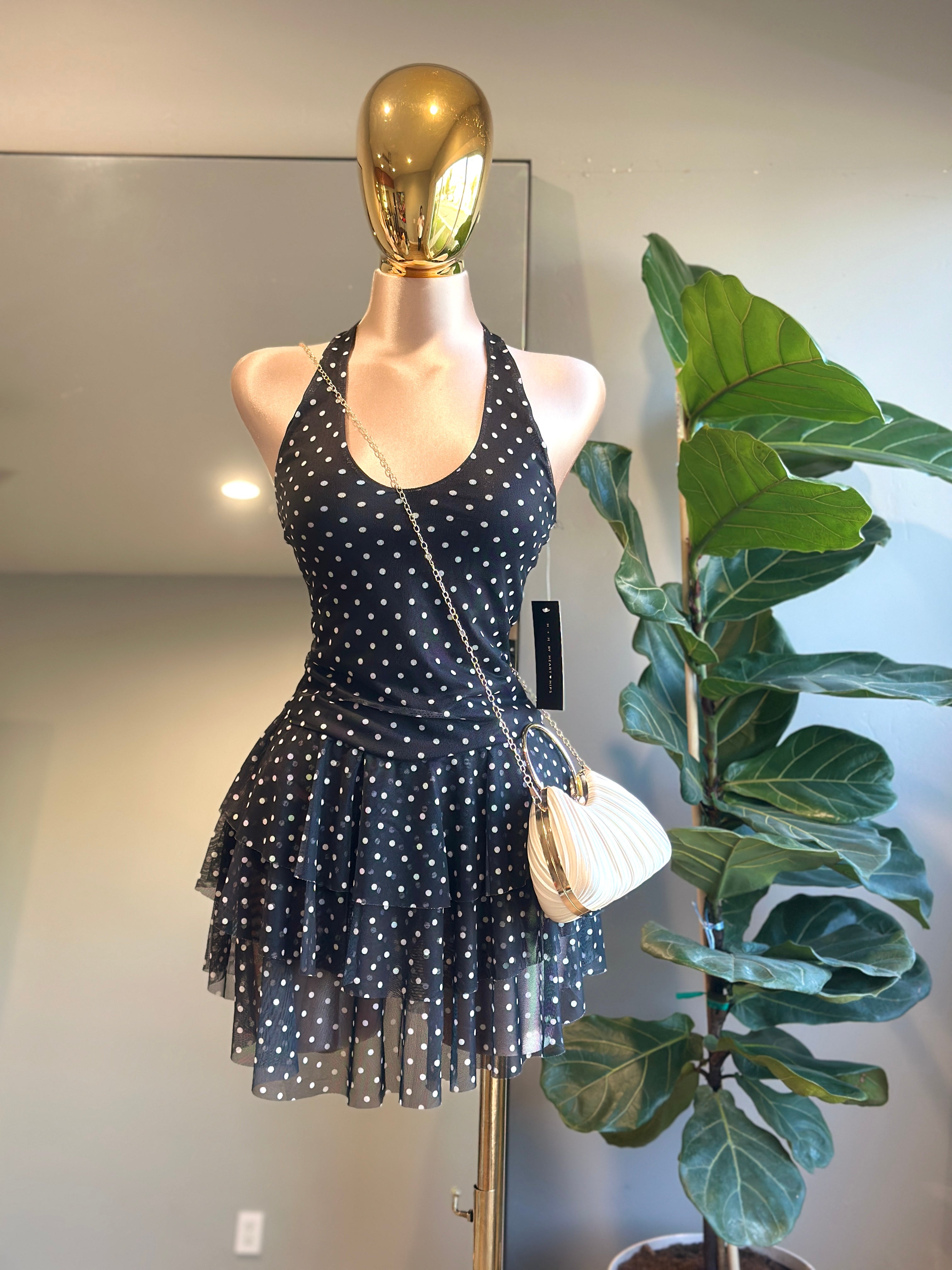 DR001-Fashion mini Dress w/short
