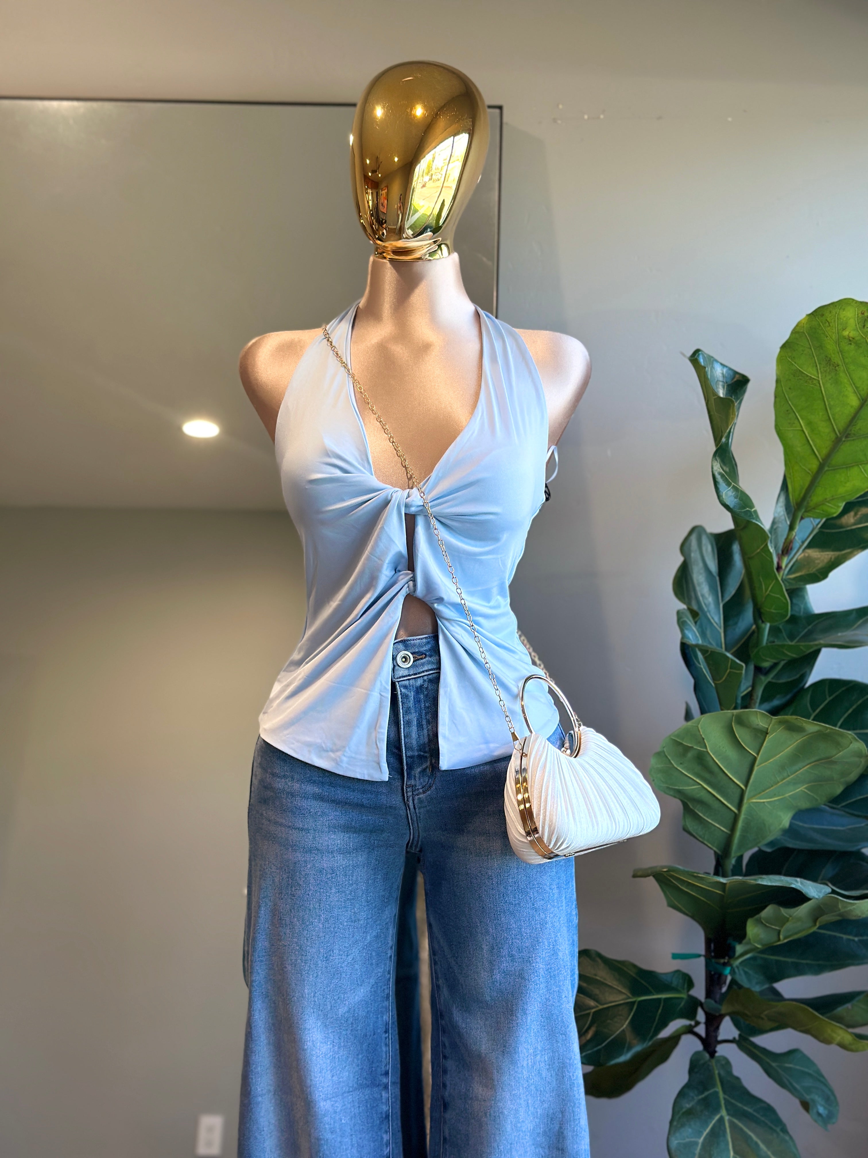 TOP006- Halter Fashion Top Stretch