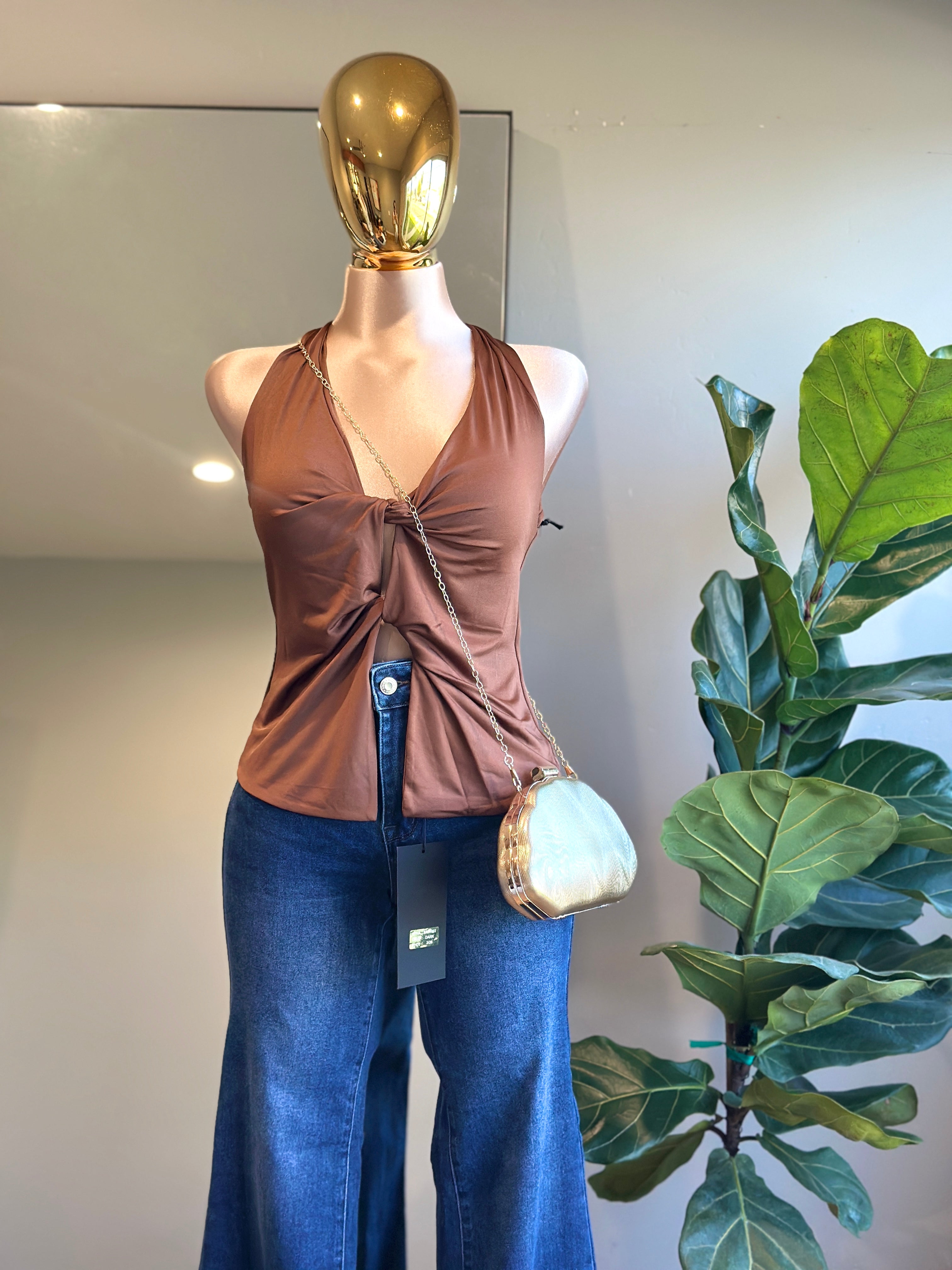 TOP006- Halter Fashion Top Stretch