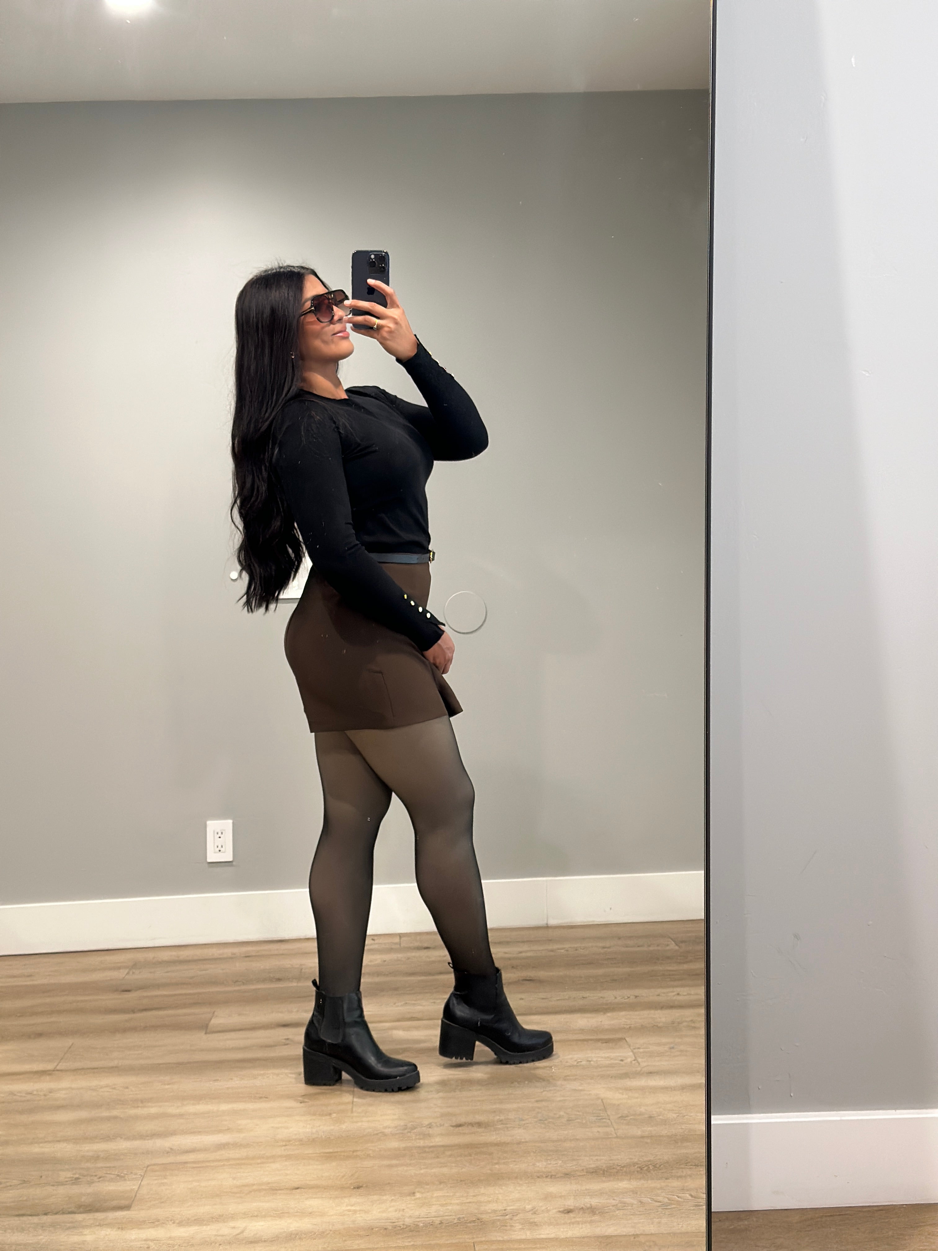 Double slit skort