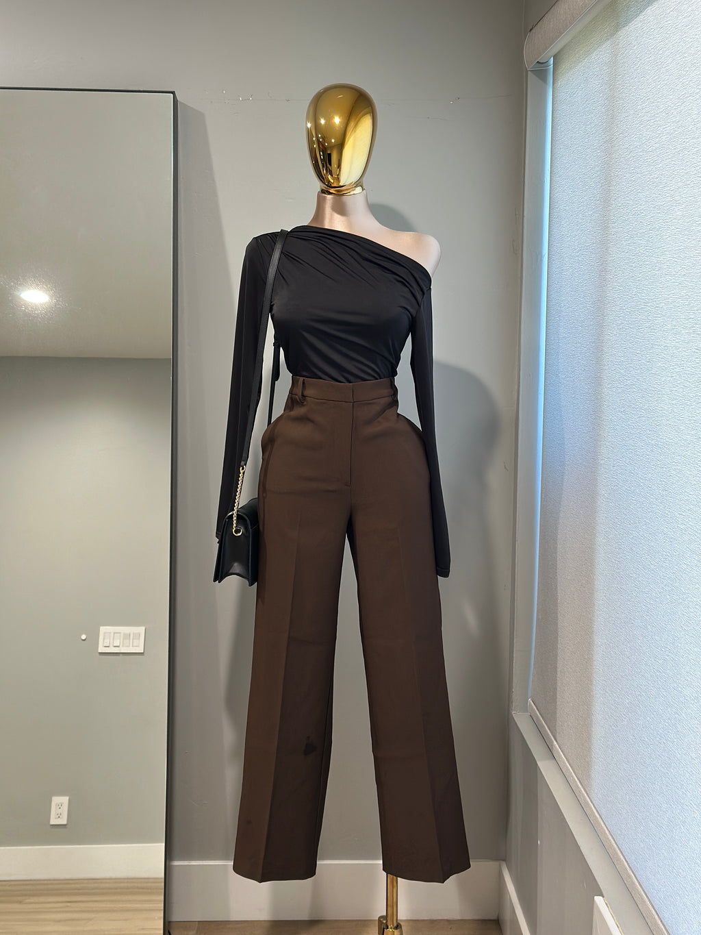 Top Double Layered Asymmetrical Long Sleeve
