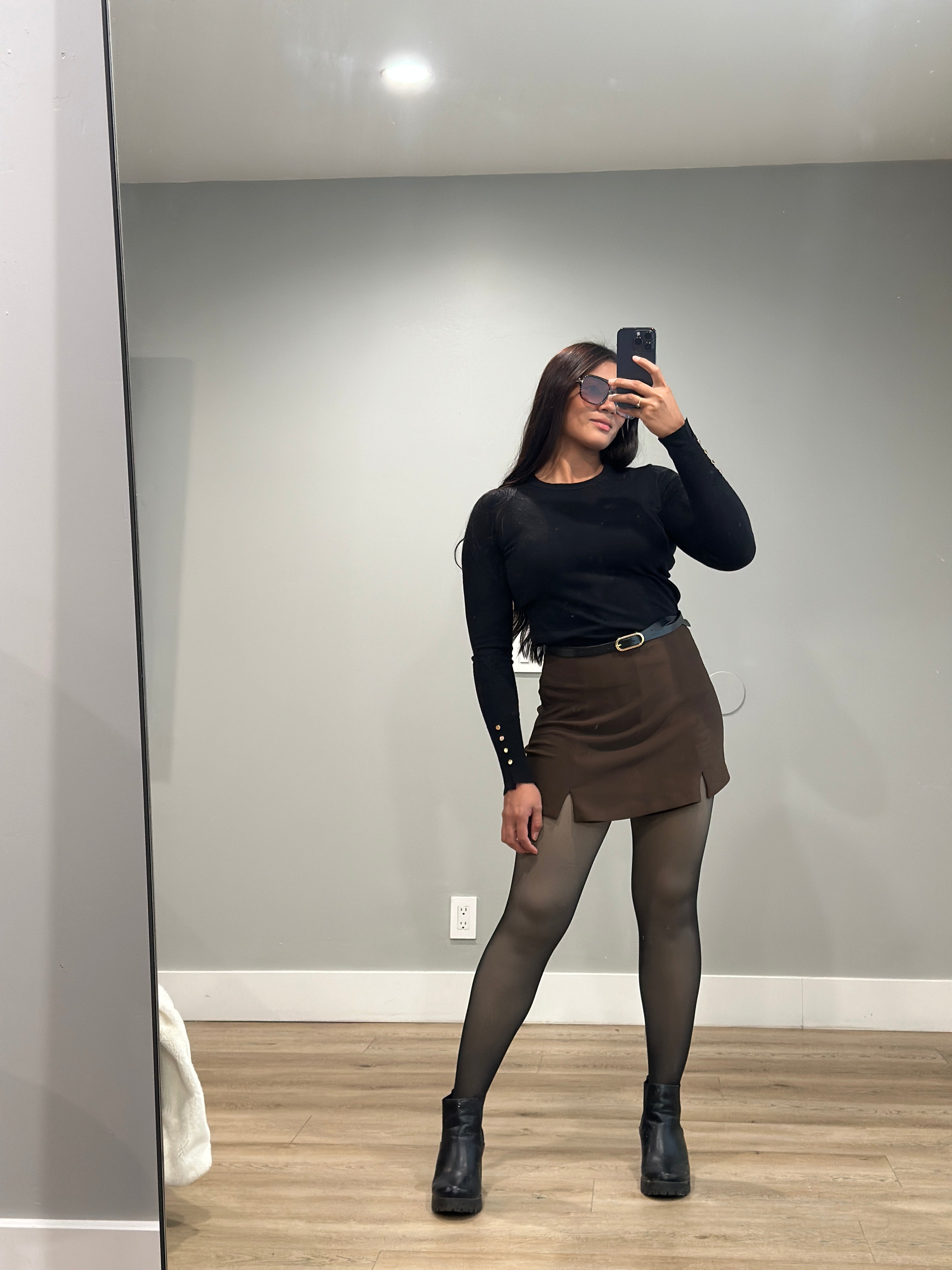 Double slit skort