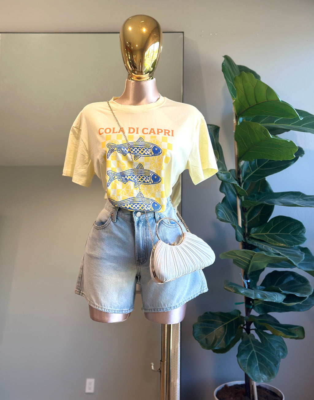 TOP003- fish Summer T-shirt Cristal