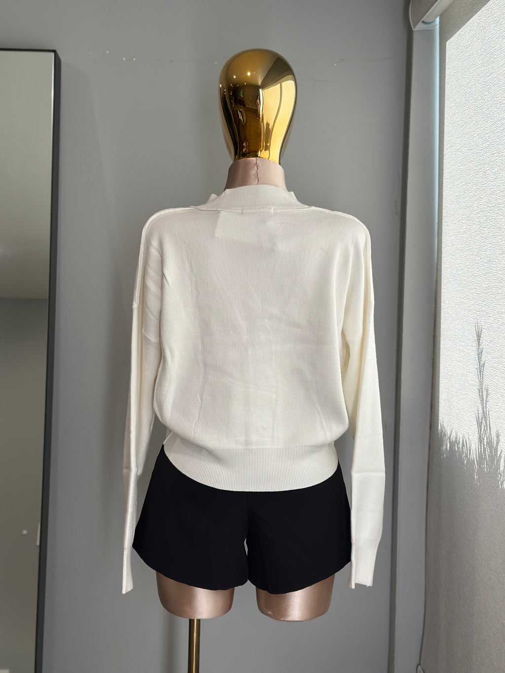 V-Neck Cardigan w/ Golden Buttons