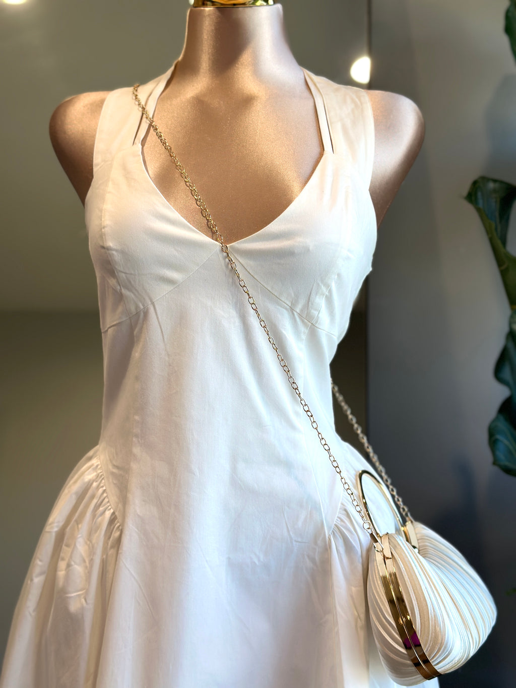 DR002- White Princess mini dress