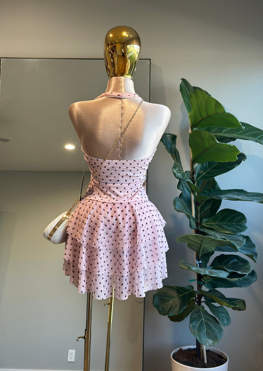 DR001-Fashion mini Dress w/short